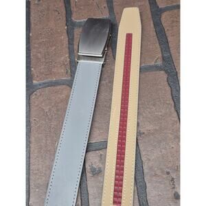 Nexbelt Mens Size 25 To 31 Gray Ratchet System Leather Belt